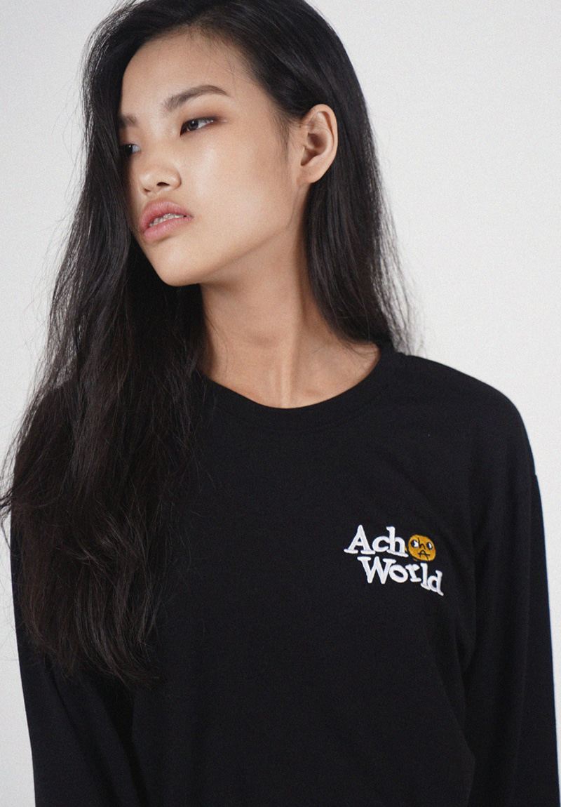 Acho X MOCO Embroidery Tshirt_Black
