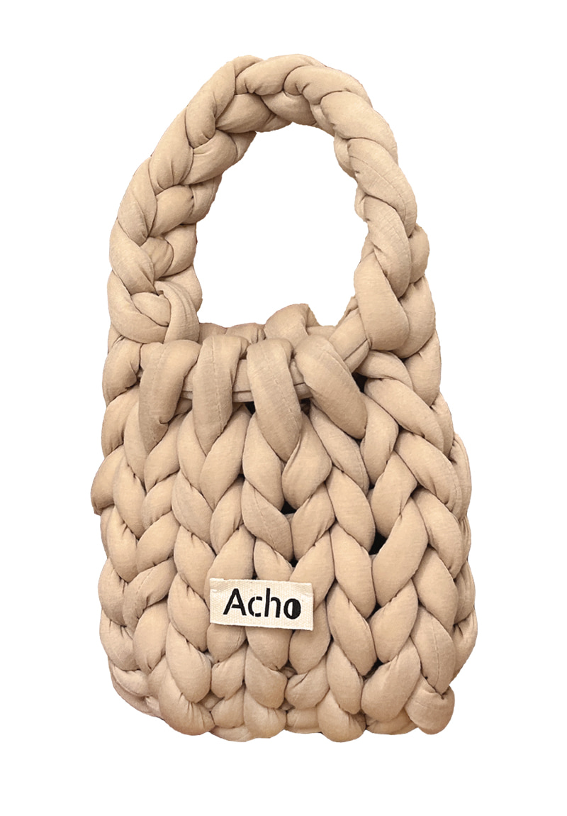 Knitted Tote Bag_Beige