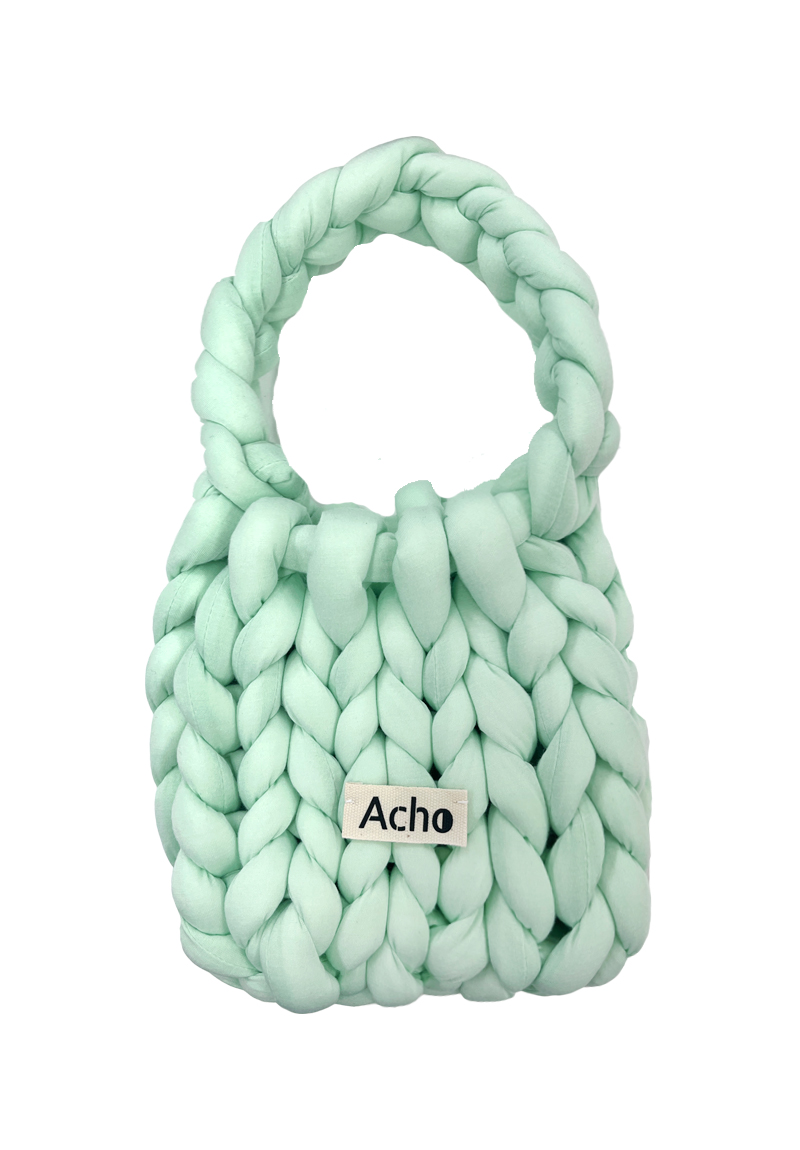Knitted Tote Bag_Mint